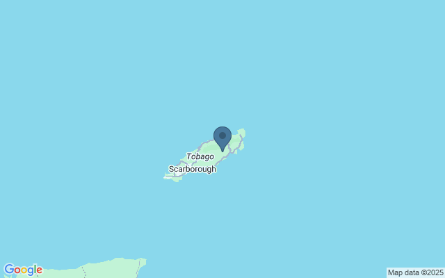 Kaart met locatie Tropisch regenwoud Tobago